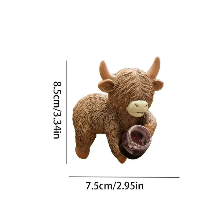 Decorative Highland Cattle Figure Bowlift