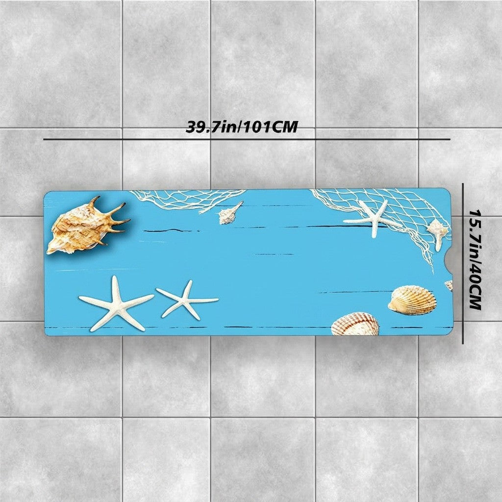 Decorative Ocean Shell Bath Mat Bowlift