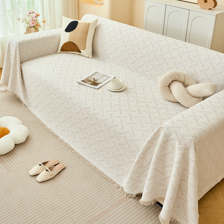Textured Woven Sofa Throw Blanket