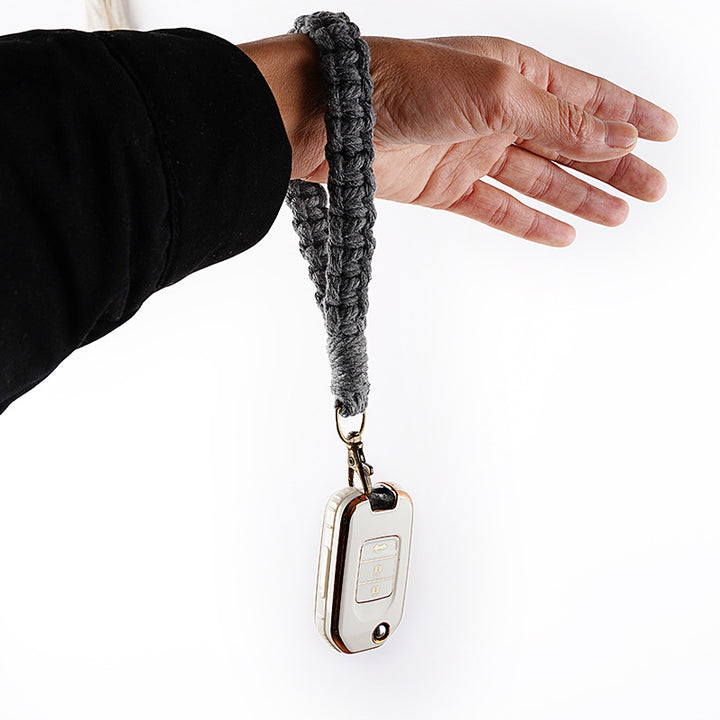 Handwoven Macrame Keychain Holder Bowlift