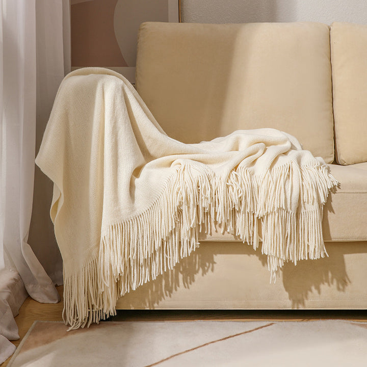 Luxurious Plush Fringe Throw Blanket