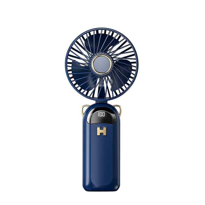Women Portable Handheld Fan with LCD Display Bowlift
