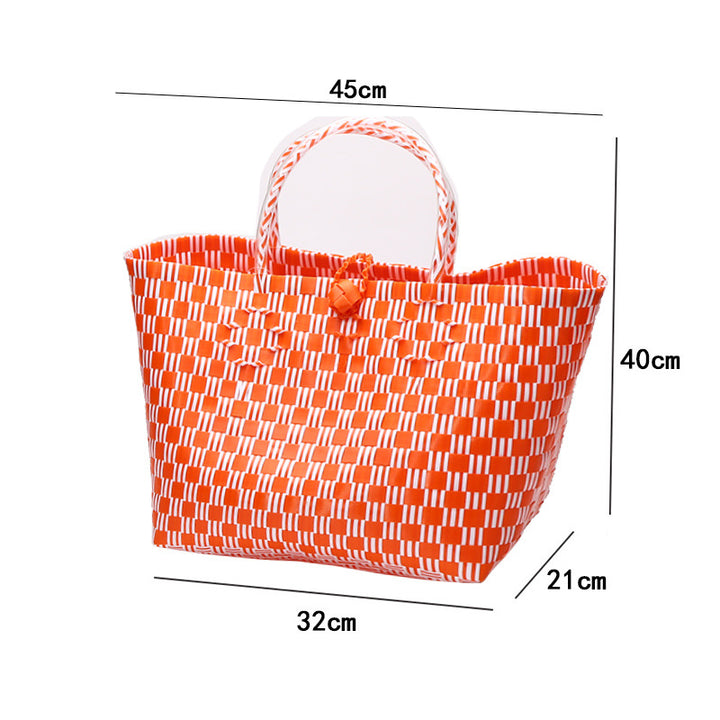 Large Capacity Woven Shopping Tote Bowlift
