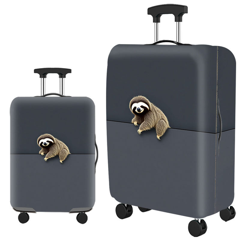 Tropical Leaf Print Hard Shell Luggage Bowlift
