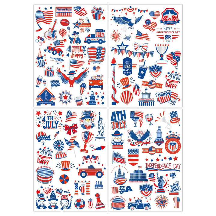 Unisex patriotic sticker set for party decoration and crafts with American motifs Bowlift