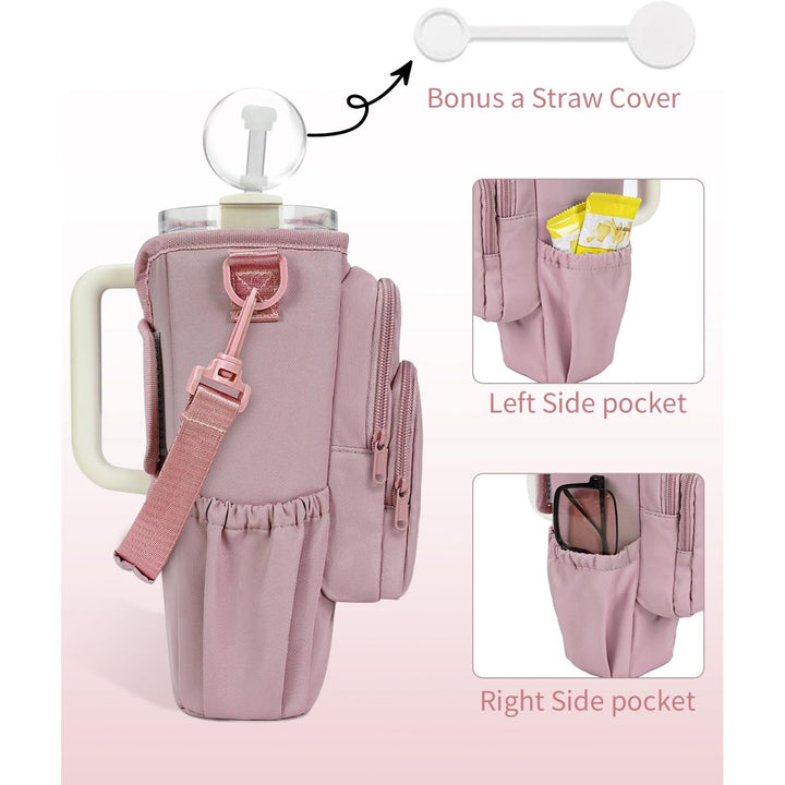 Practical crossbody bag with versatile compartments and a removable cup holder Bowlift
