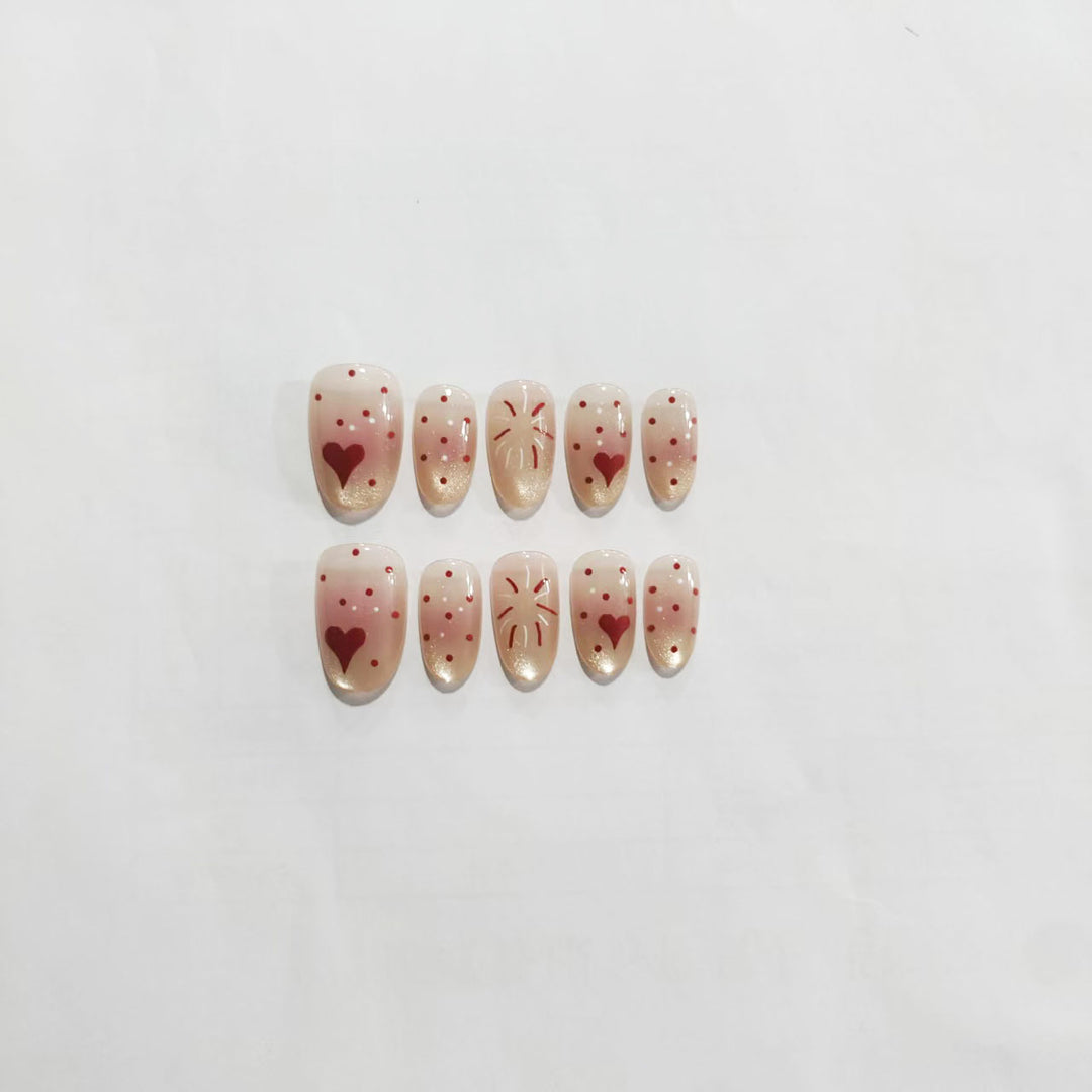 Glittery Heart and Star Nail Art Set Bowlift