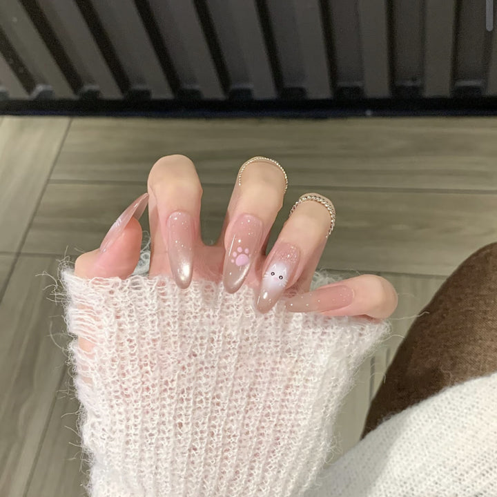 Decorative Stiletto Press-On Nails Bowlift