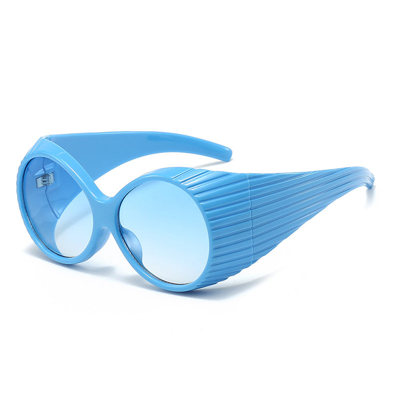 Women Oversized Cat-Eye Sunglasses with Stylish, Textured Frame Bowlift