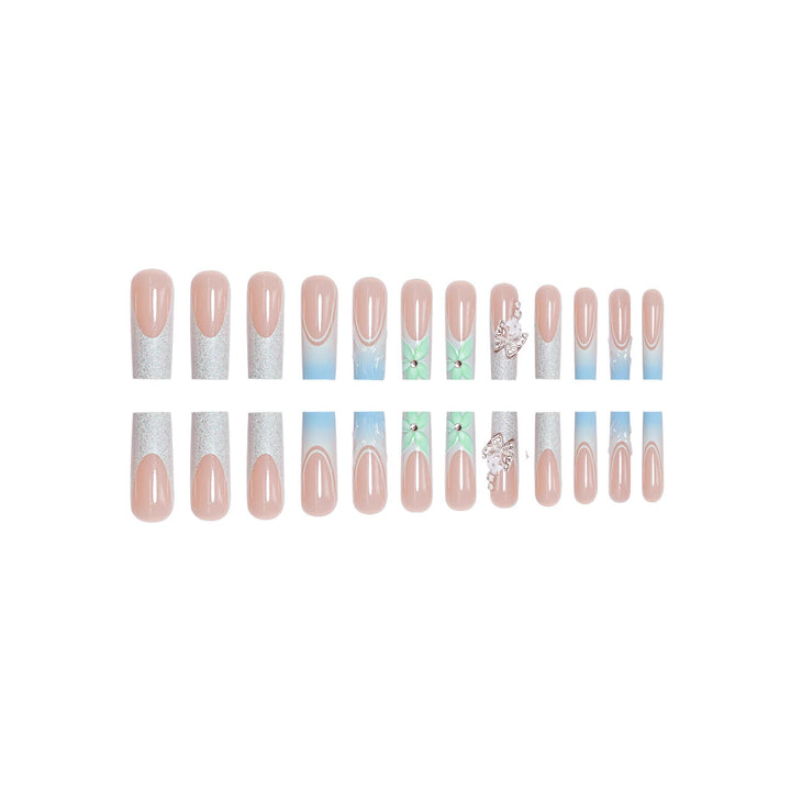 Artistic 3D Long Acrylic Nail Enhancements Bowlift