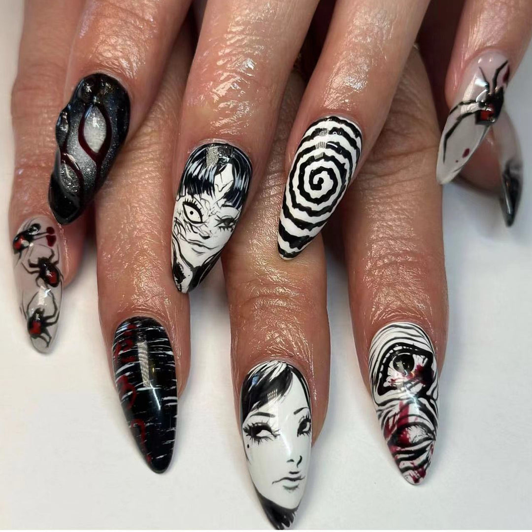 Creative horror design artificial nails Bowlift