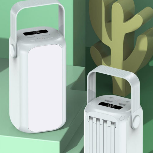 Portable power bank with multifunctional charging port and integrated carrying handle Bowlift