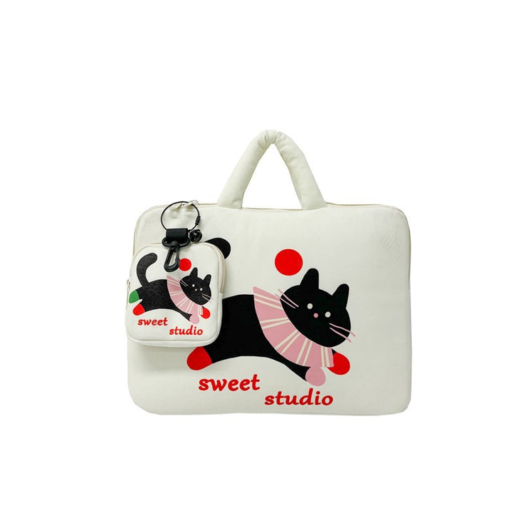 Laptop bag with creative cat pattern Bowlift