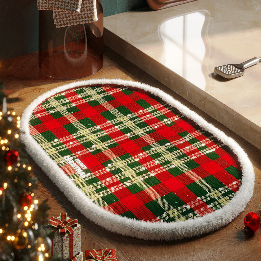 Cozy Holiday-Themed Bath Mat Bowlift