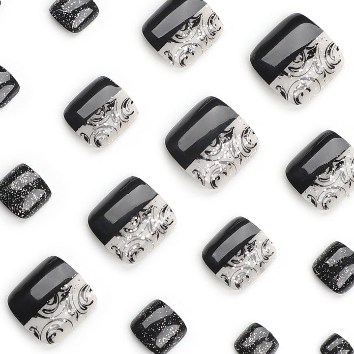 Elegant foot nail art with detailed design Bowlift