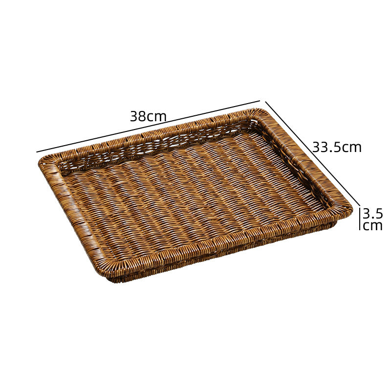 Unisex Rectangular Storage Basket made of braided rattan Bowlift