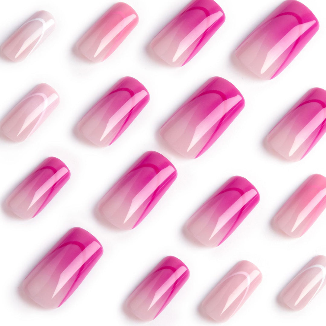 Artistic nail extensions with elegant ombre effects Bowlift