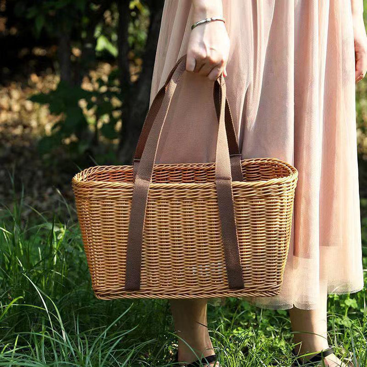 Woven Tote Bag with Reinforced Handles Bowlift
