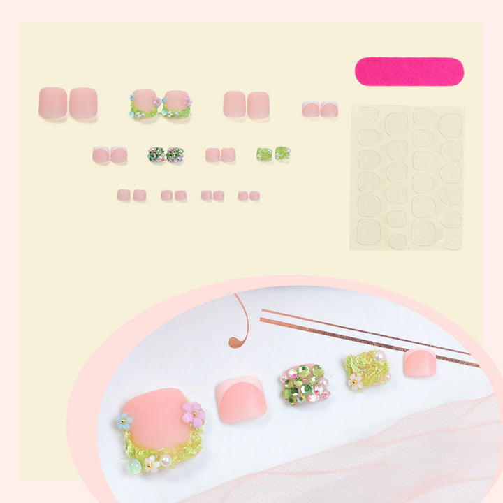 Floral Design Press-On Nails Set Bowlift 1788496077
