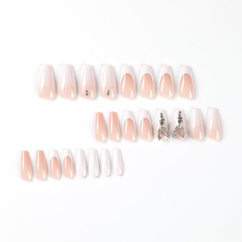 Elegant artificial nails with butterfly accents Bowlift