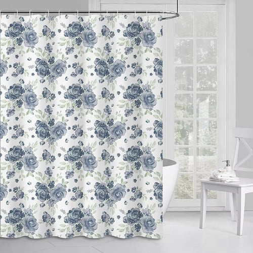 Floral Patterned Shower Curtain Bowlift