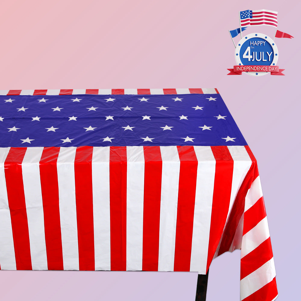 Unisex nan waterproof polyester tablecloth in vintage star stripe design Bowlift