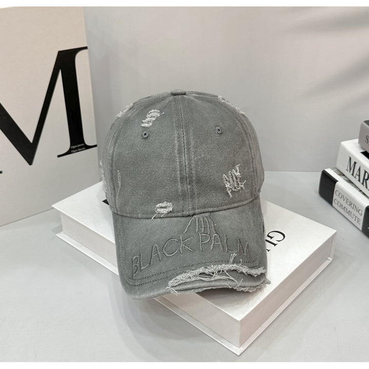 Women's Distressed Cotton Baseball Cap Bowlift 1784083899