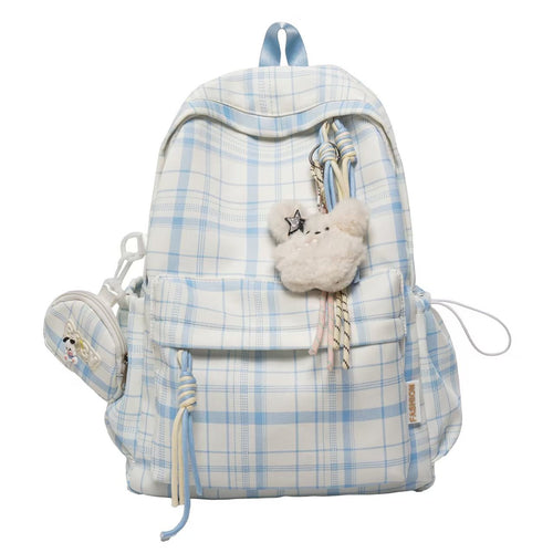 Playful Plaid Design Backpack Bowlift
