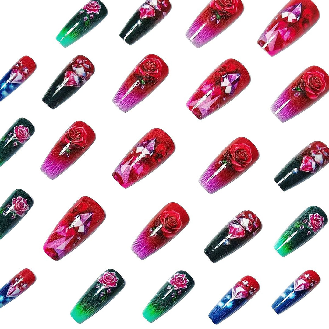 Floral Embellished Nail Art Bowlift