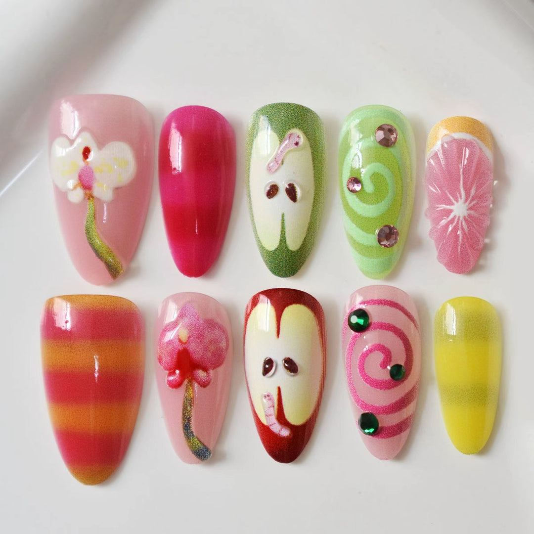 Expressive Decorative Nail Art Extensions Bowlift