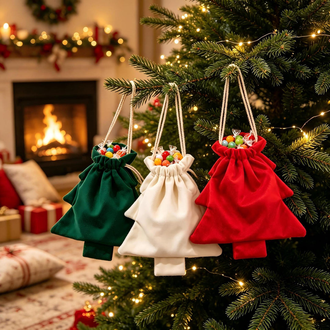 Christmas gift bag with tree design
