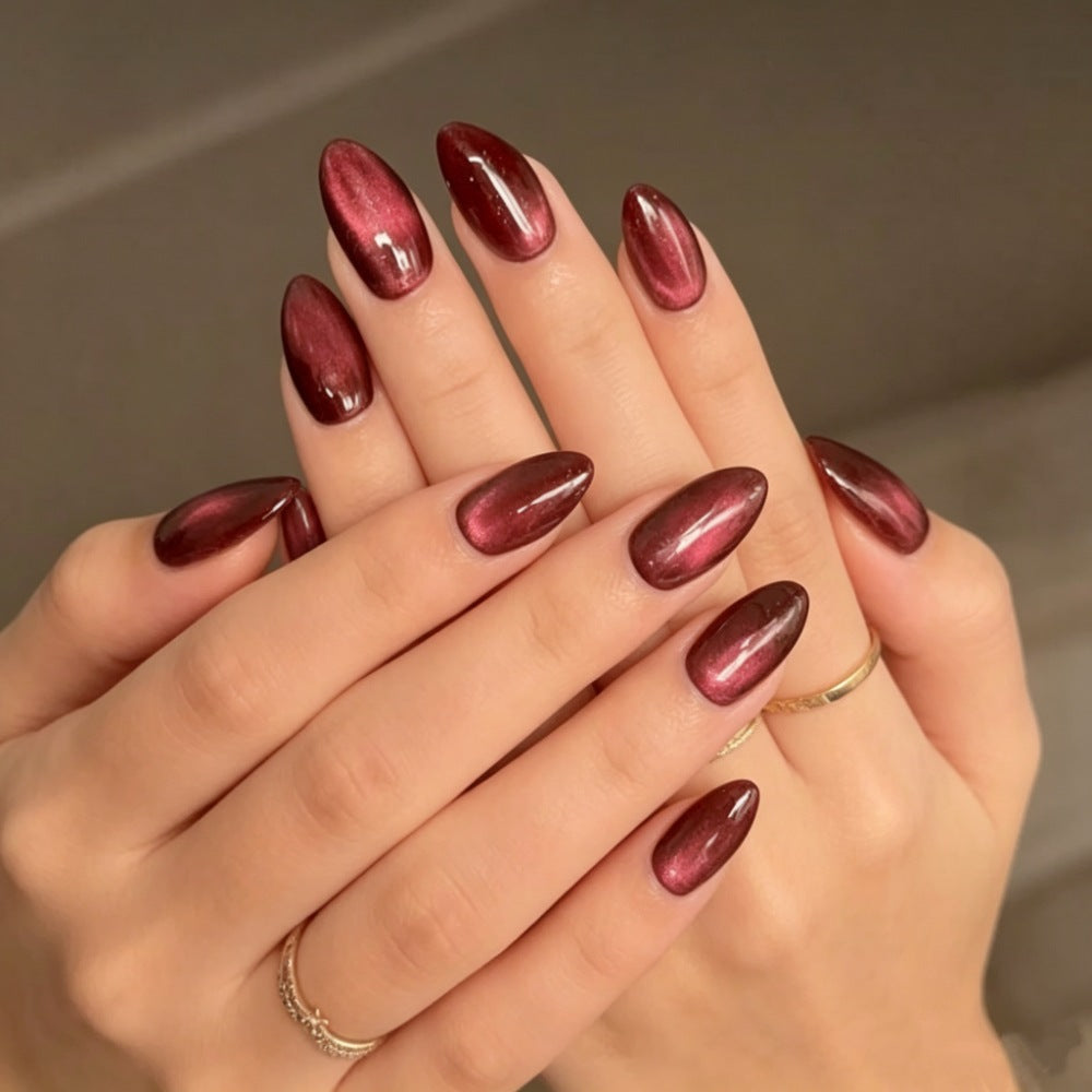 Glossy Ombre Almond-Shaped Press-On Nails Bowlift