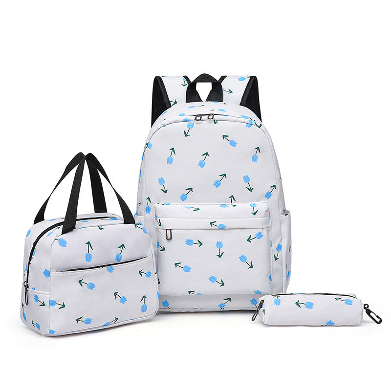 Backpack set with unique floral design and practical compartments Bowlift