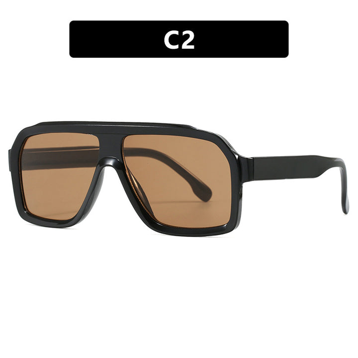 Women's large square sunglasses in a modern design with a sturdy frame Bowlift