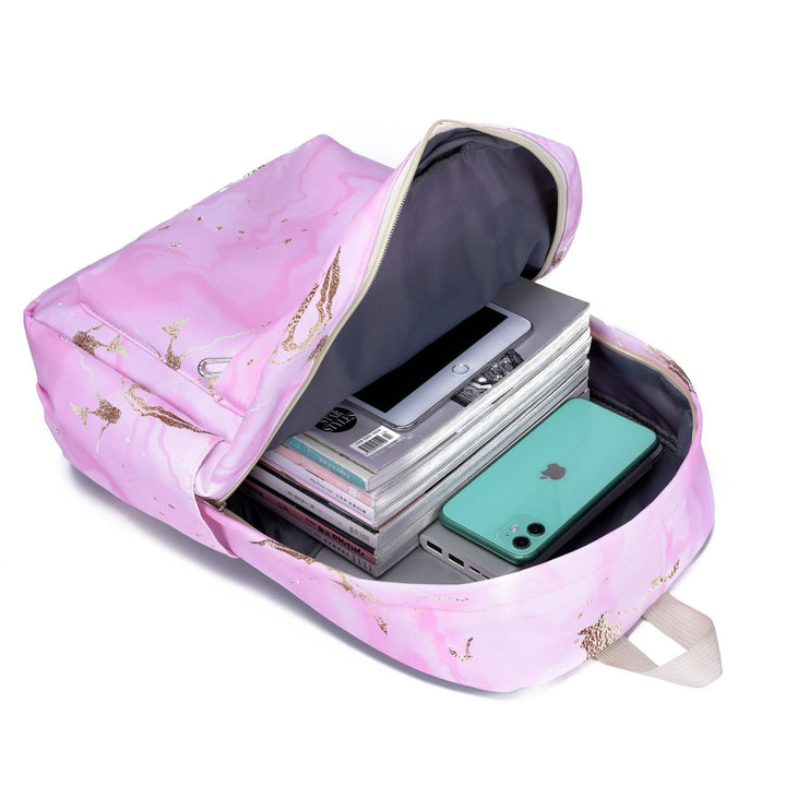 Fashionable backpack with generous interior Bowlift