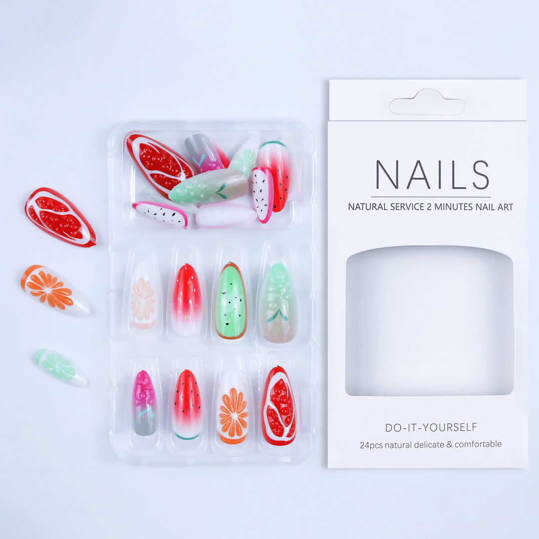 Creative art nails in fruit motif design Bowlift