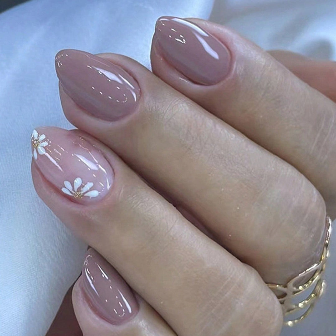 Elegant Floral Bow Press-On Nail Tips Bowlift