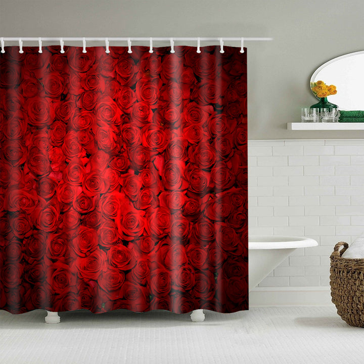 Floral Patterned Bathroom Shower Curtain Bowlift