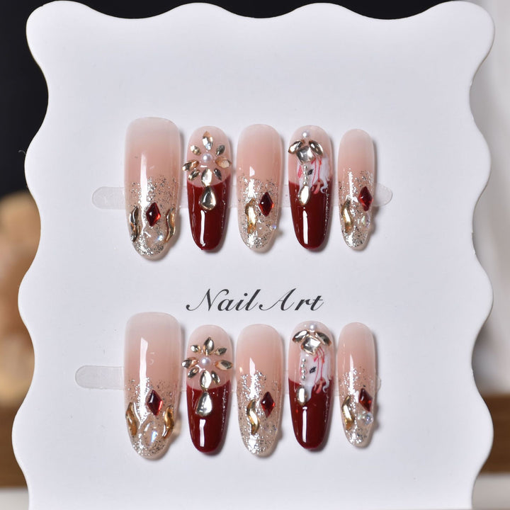 Decorative Animal Print Press-On Nail Set Bowlift