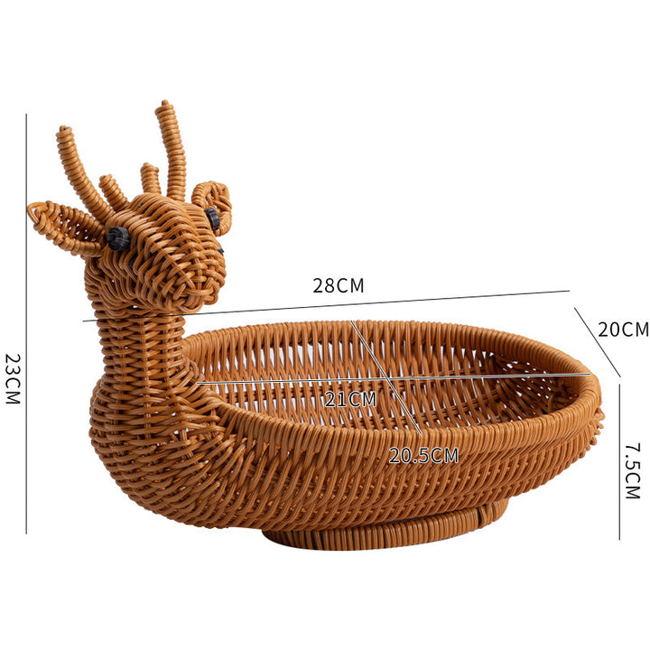 Decorative Woven Duck-Shaped Storage Basket Bowlift