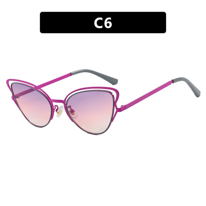 Women's Cat-Eye Glasses with Elegant Metal Frame and Comfortable Fit Bowlift