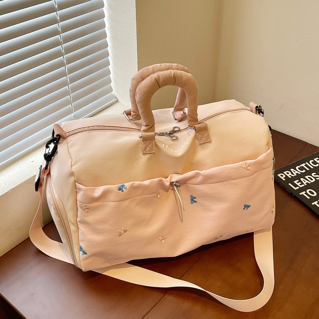 Multifunctional Embroidered Duffel Bag Bowlift