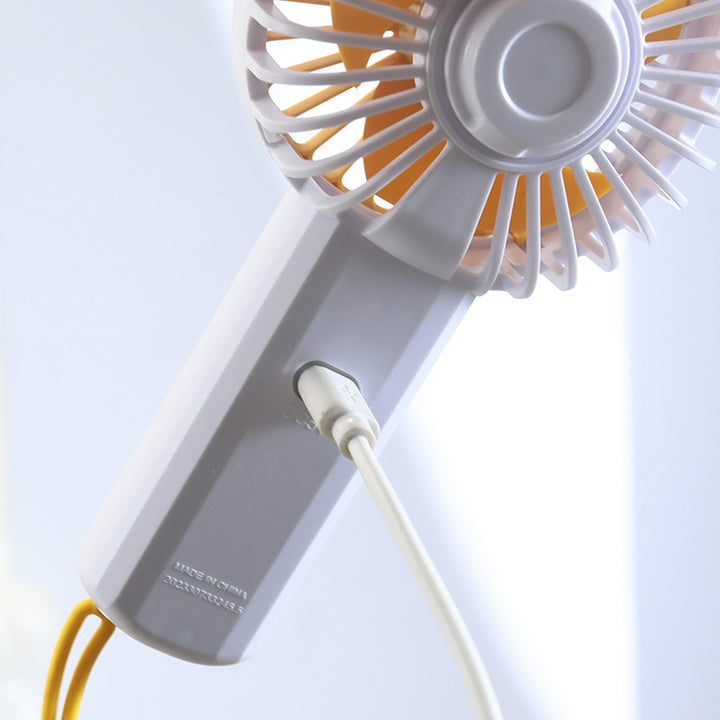 Ladies Portable Handheld Fan with USB Connection and Safety Net Bowlift