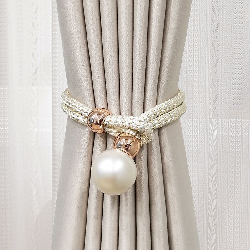 Elegant curtain tieback with decorative pearl Bowlift