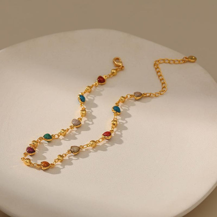 Heart Charm Anklet Bowlift