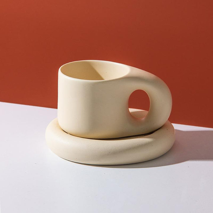 Elegant Curved Ceramic Serving Plate