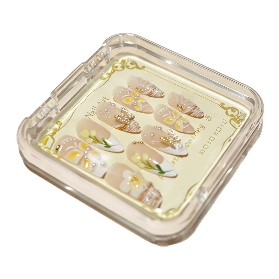 Floral Design Luxury Press-On Nails Bowlift