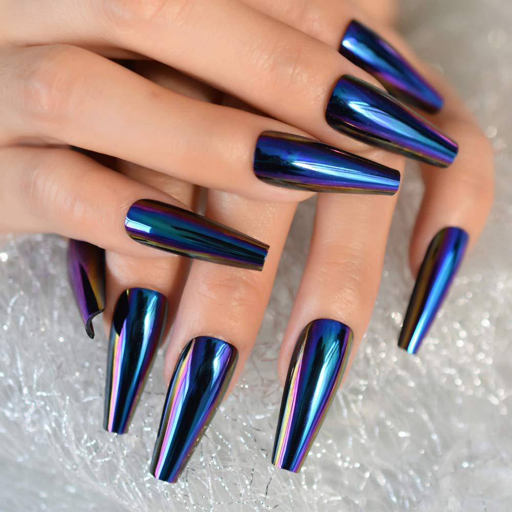 Artificial nail tips with holographic shine Bowlift