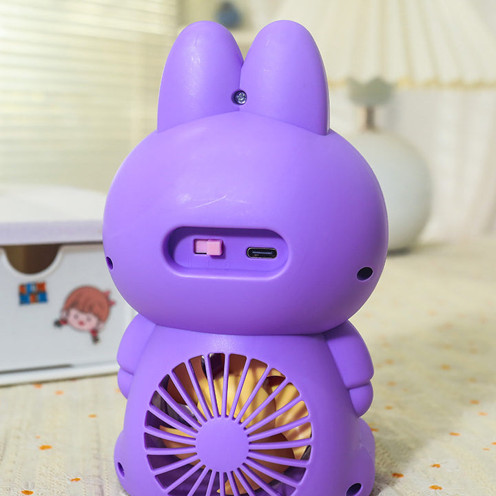 Women's Portable Mini Fan with Cute Bunny Design Bowlift