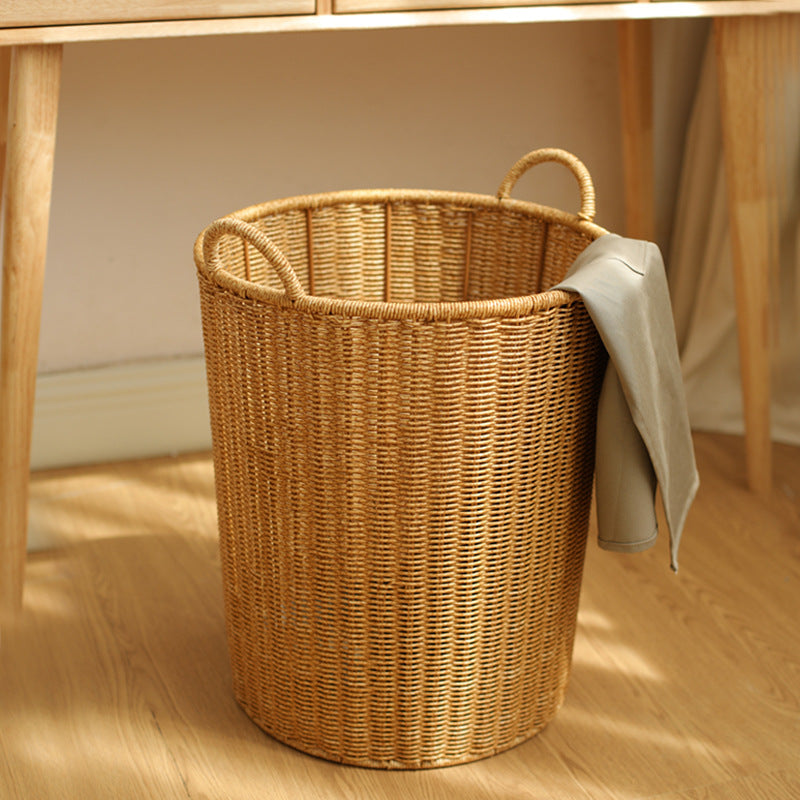 Handwoven Round Laundry Hamper Bowlift